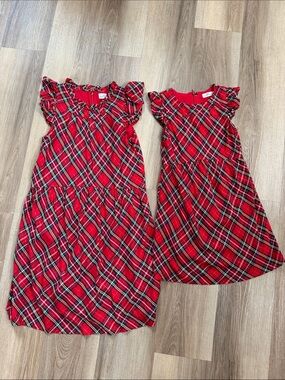 Vineyard Vines Mommy & Me Red Tartan Holiday Christmas Dresses XS and 8 Girls